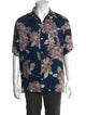 AllSaints Floral Print Short Sleeve Shirt