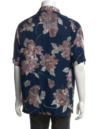 AllSaints Floral Print Short Sleeve Shirt