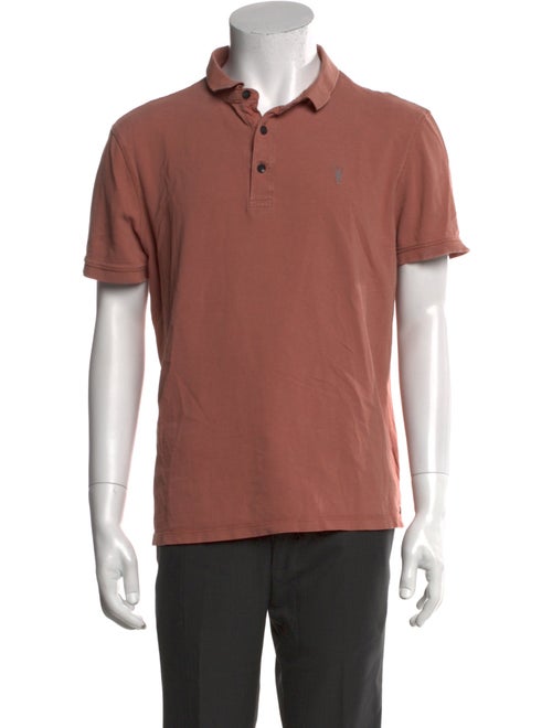 AllSaints Crew Neck Short Sleeve Polo Shirt