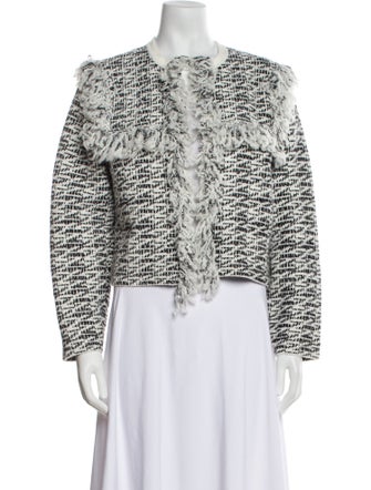 AllSaints Wool Tweed Pattern Evening Jacket