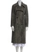 AllSaints Wool Tweed Pattern Faux Fur Coat