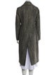 AllSaints Wool Tweed Pattern Faux Fur Coat