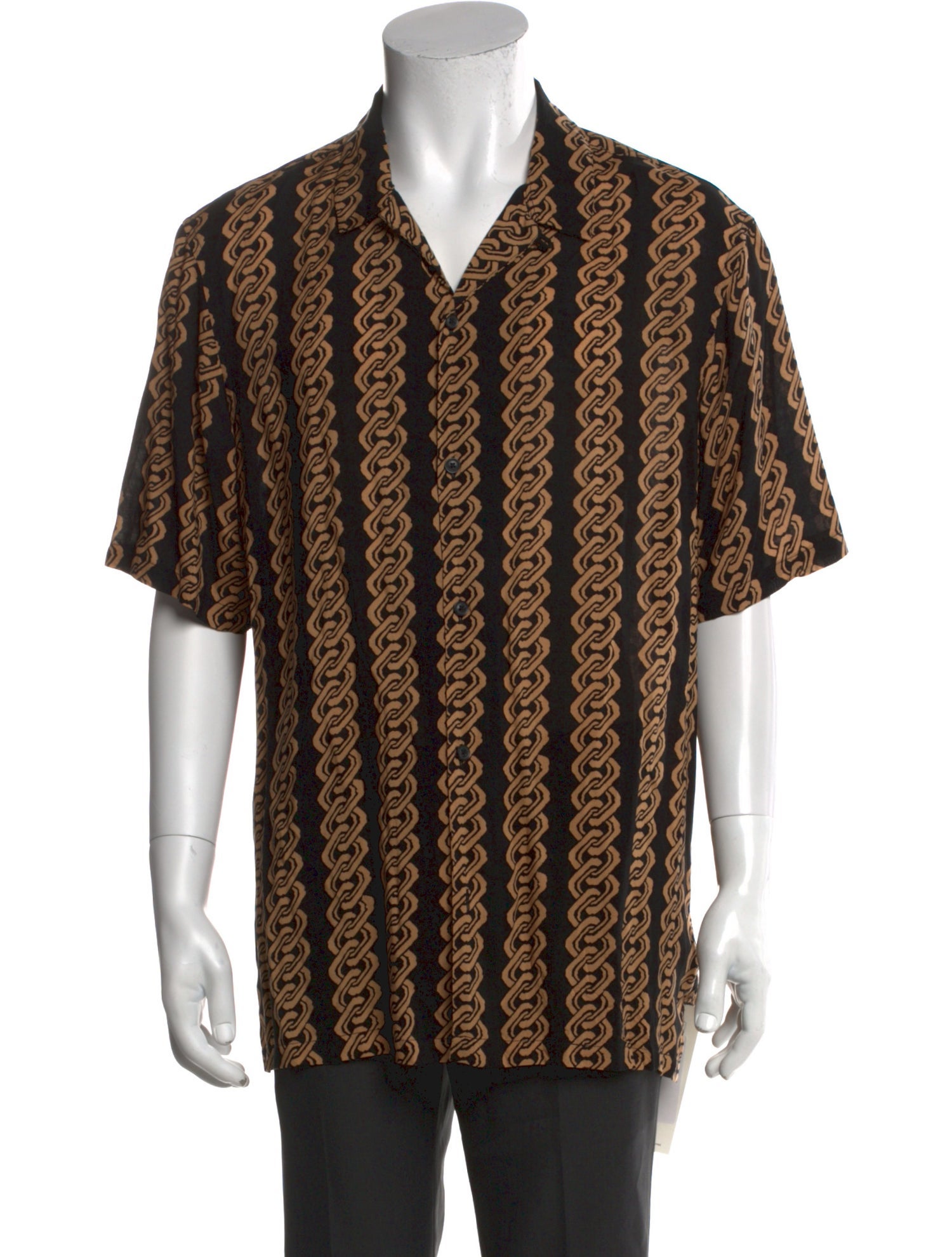 AllSaints Printed Three-Quarter Sleeve Shirt