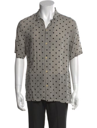 AllSaints Polka Dot Print Short Sleeve Shirt