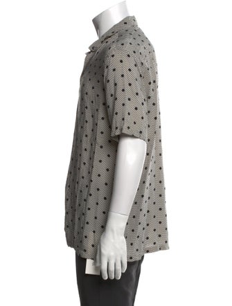 AllSaints Polka Dot Print Short Sleeve Shirt