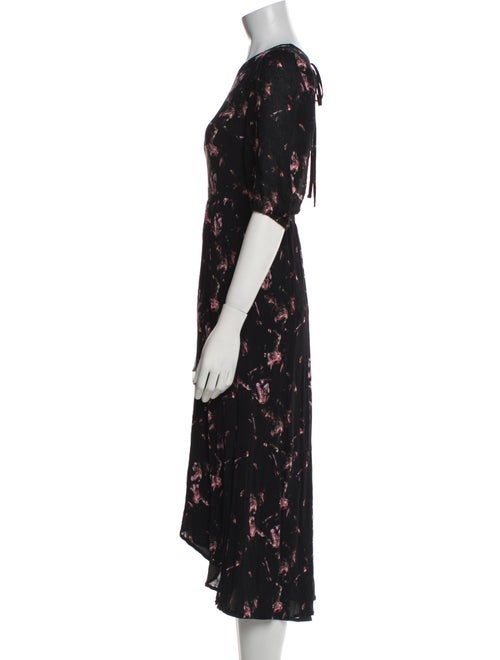 AllSaints Floral Print Midi Length Dress