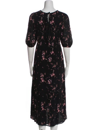 AllSaints Floral Print Midi Length Dress