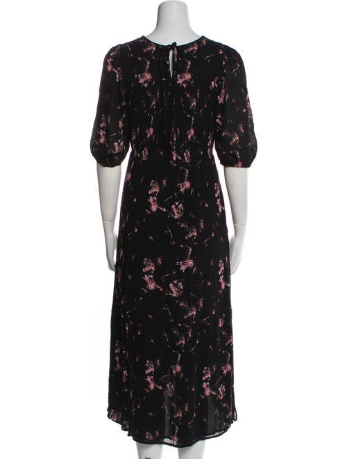 AllSaints Floral Print Midi Length Dress