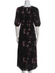 AllSaints Floral Print Midi Length Dress