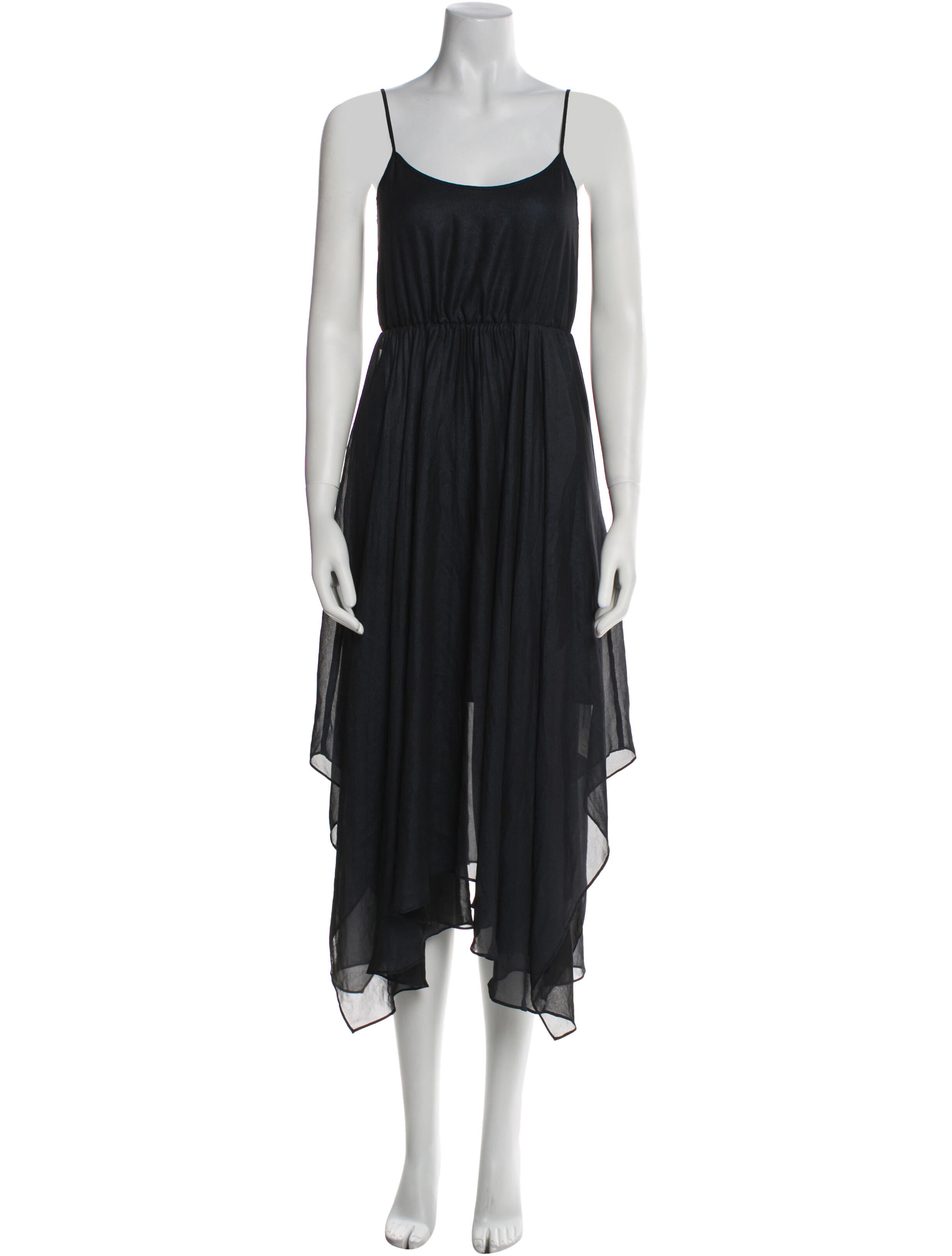 AllSaints Scoop Neck Midi Length Dress