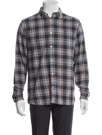 AllSaints Plaid Print Long Sleeve Shirt