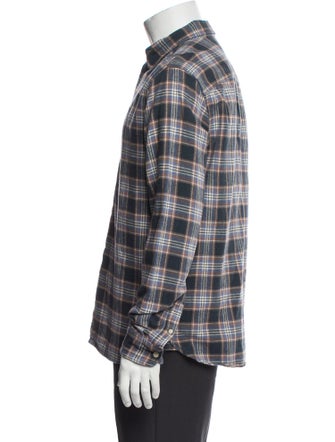 AllSaints Plaid Print Long Sleeve Shirt