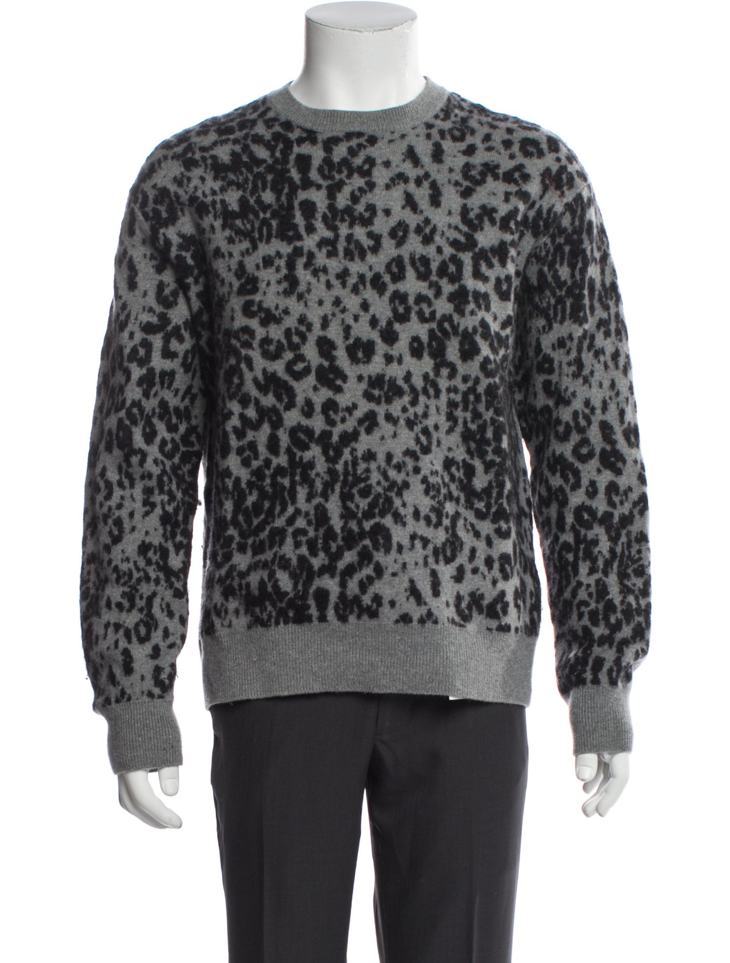 AllSaints Wool Animal Print Pullover