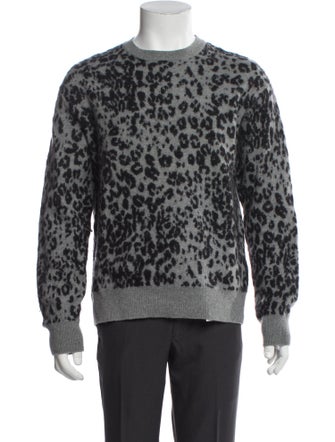 AllSaints Wool Animal Print Pullover