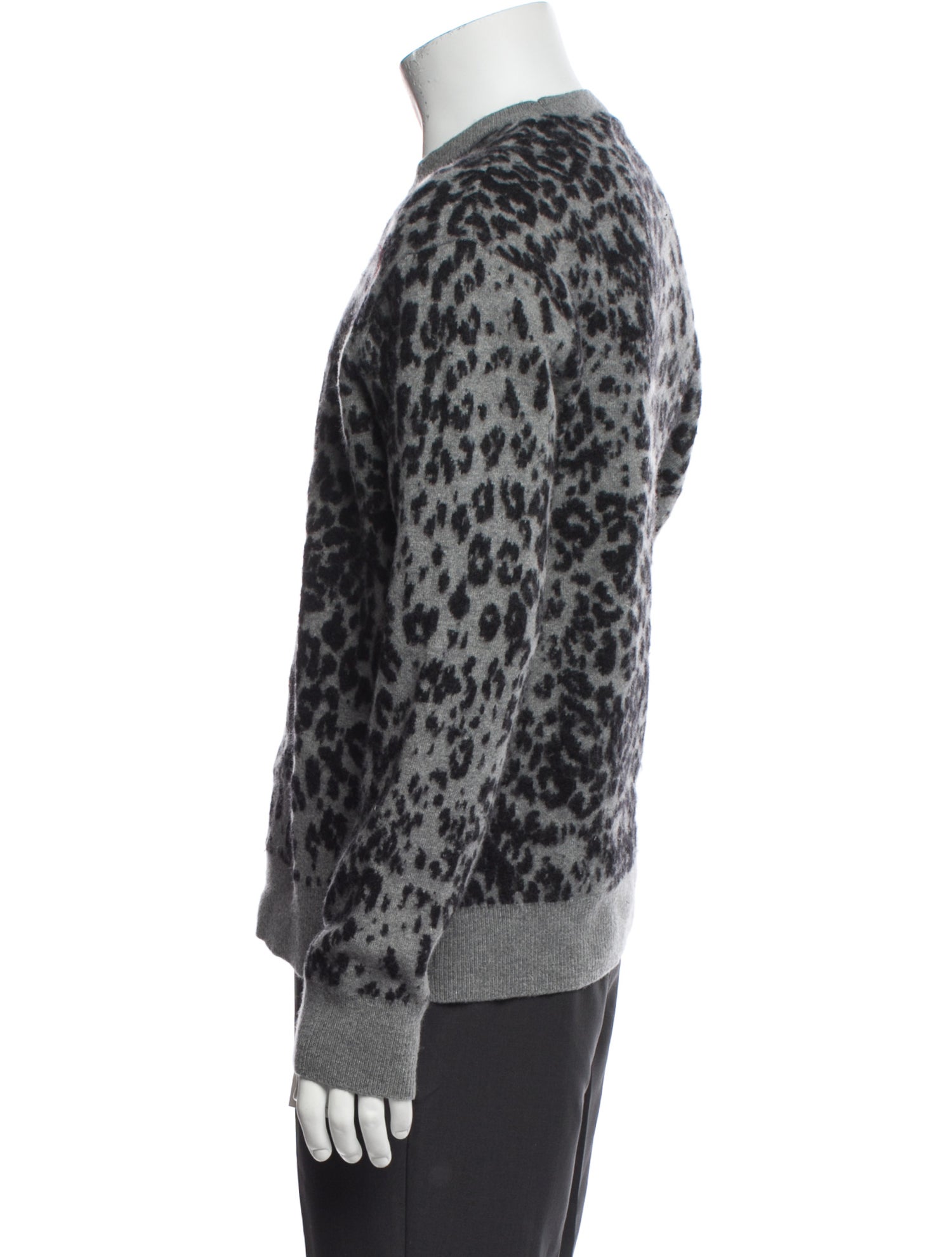 AllSaints Wool Animal Print Pullover