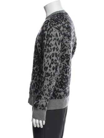 AllSaints Wool Animal Print Pullover