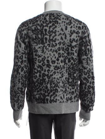 AllSaints Wool Animal Print Pullover