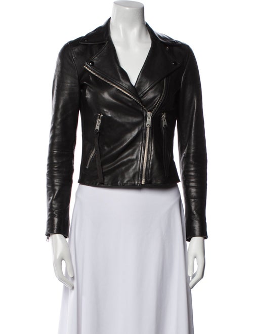 AllSaints Lamb Leather Biker Jacket