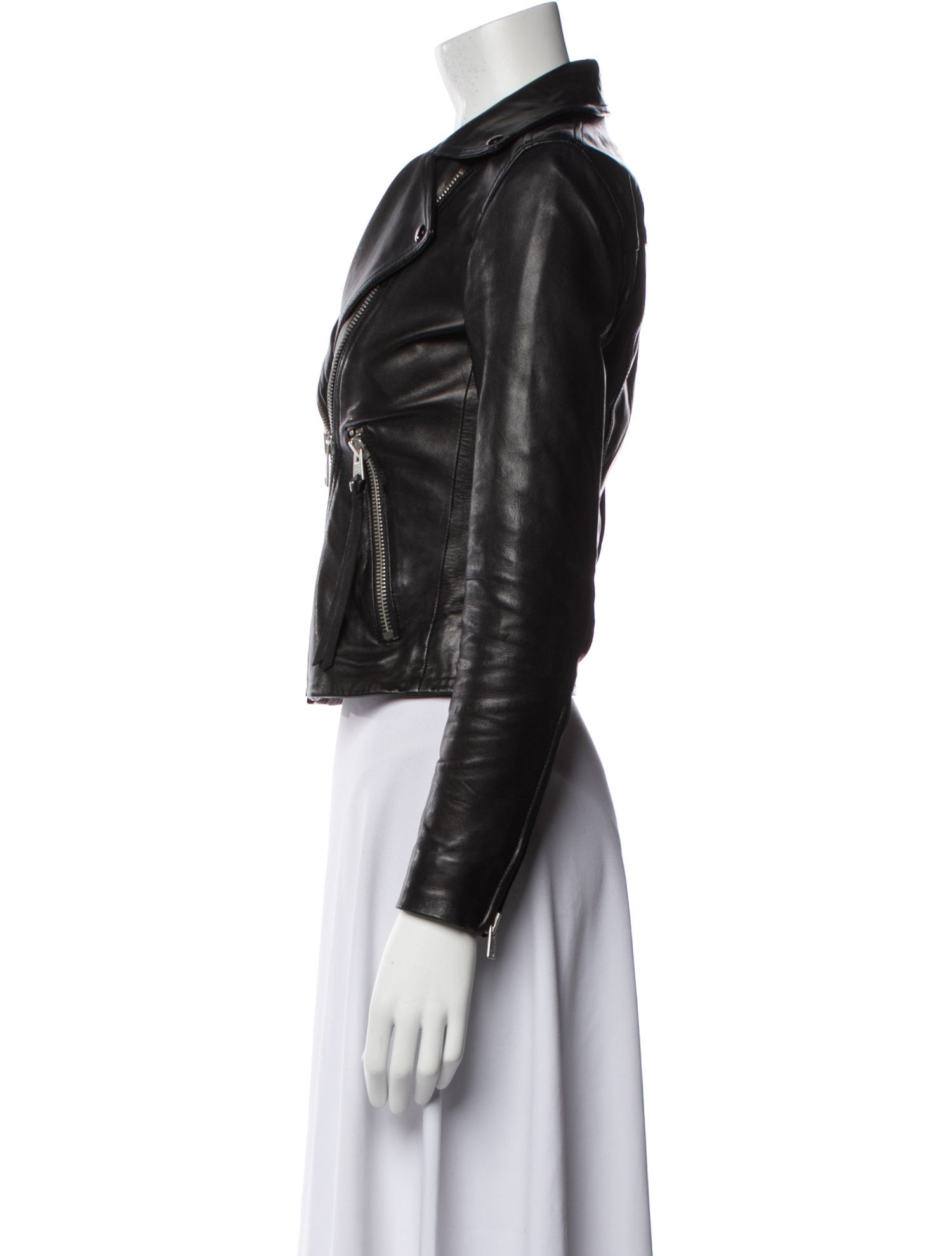 AllSaints Lamb Leather Biker Jacket