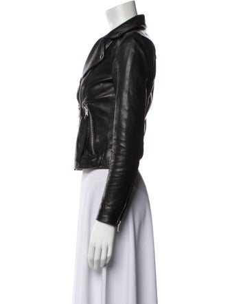 AllSaints Lamb Leather Biker Jacket