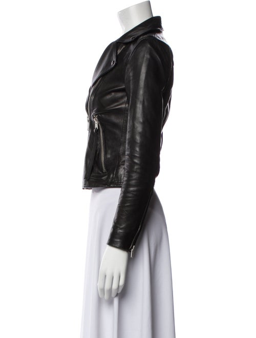 AllSaints Lamb Leather Biker Jacket