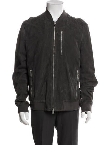 AllSaints Outerwear Suede Bomber Jacket XXL