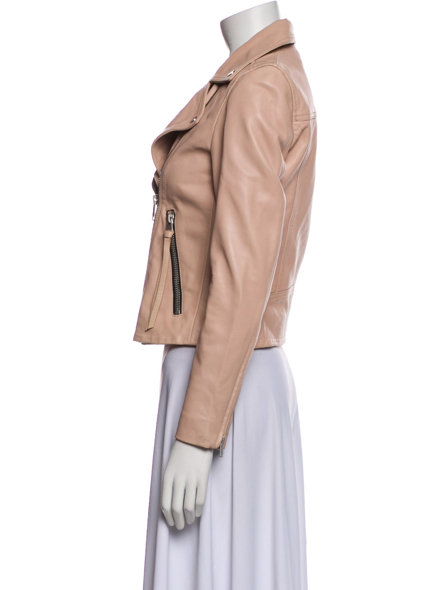 AllSaints Lamb Leather Biker Jacket