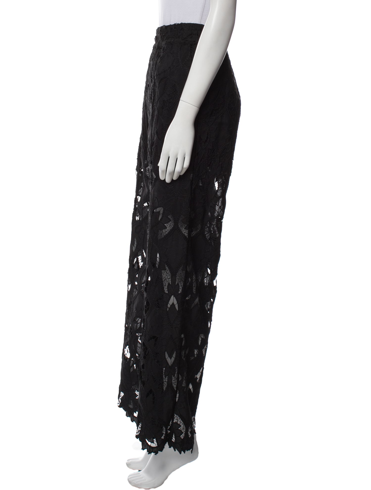 AllSaints Lace Pattern Wide Leg Pants