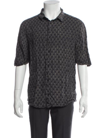 AllSaints Printed Three-Quarter Sleeve Shirt