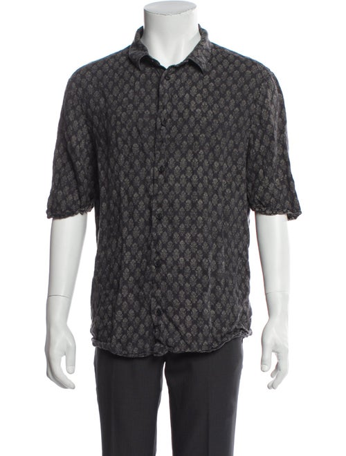 AllSaints Printed Three-Quarter Sleeve Shirt