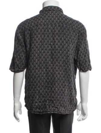 AllSaints Printed Three-Quarter Sleeve Shirt