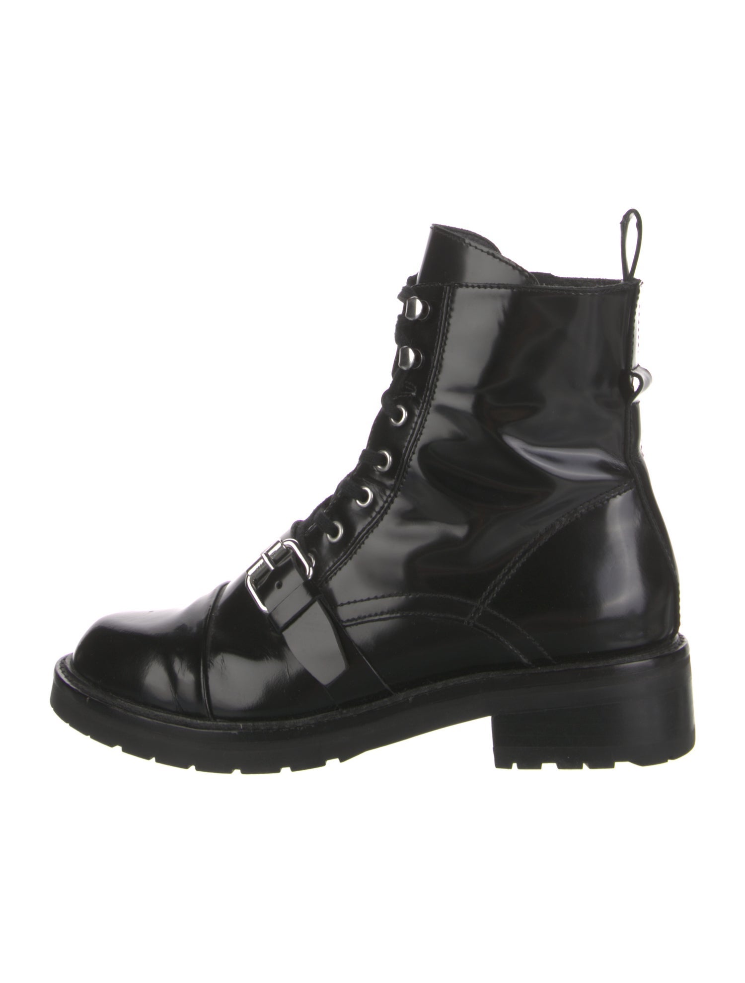 AllSaints Patent Leather Combat Boots