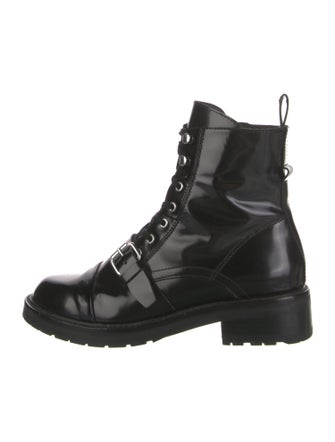 AllSaints Patent Leather Combat Boots