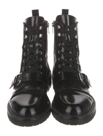 AllSaints Patent Leather Combat Boots
