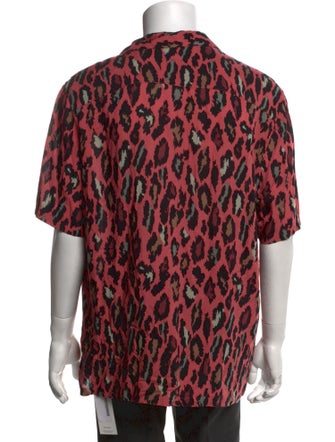 AllSaints Animal Print Short Sleeve Shirt