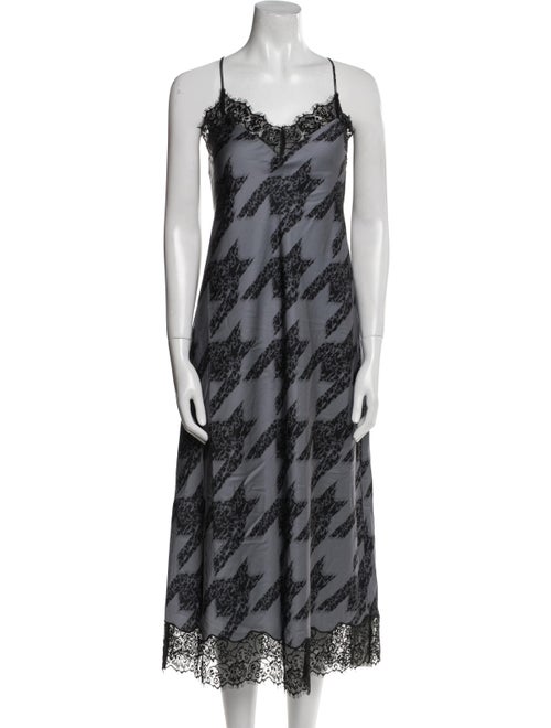 AllSaints Printed Midi Length Dress