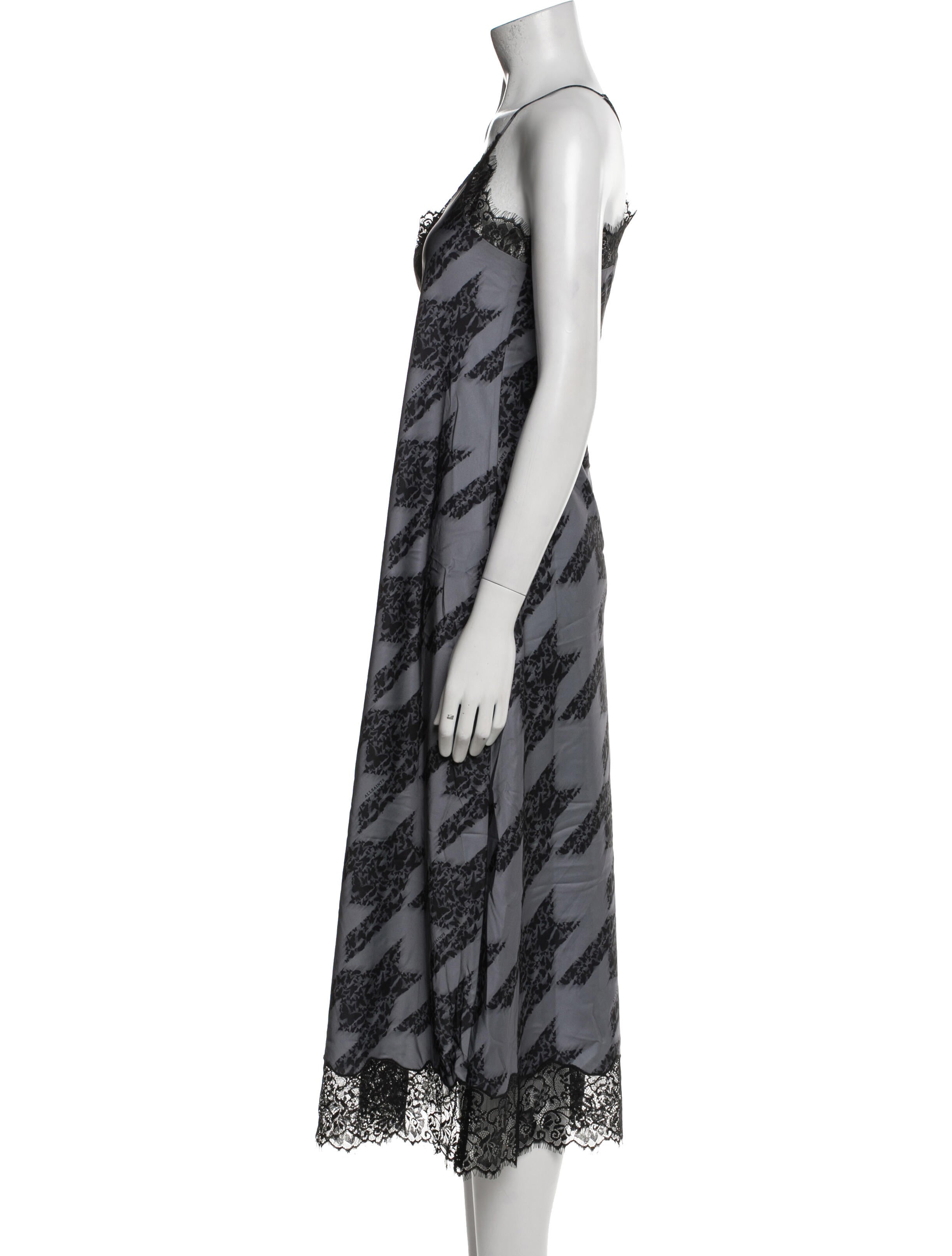 AllSaints Printed Midi Length Dress