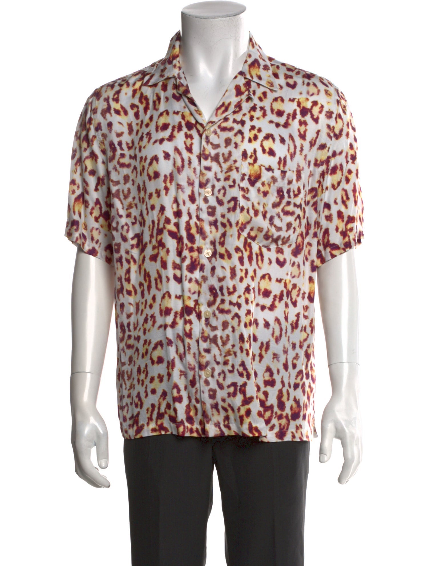 AllSaints Animal Print Short Sleeve Shirt