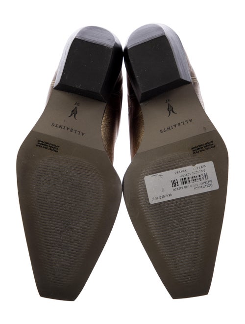 AllSaints Leather Colorblock Pattern Western Boots