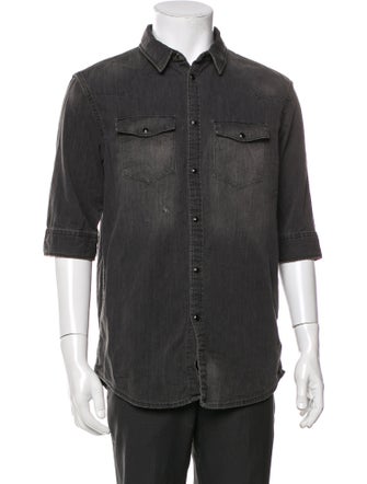 AllSaints Three-Quarter Sleeve Denim Shirt
