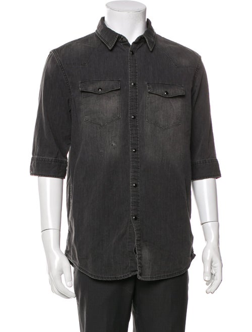 AllSaints Three-Quarter Sleeve Denim Shirt
