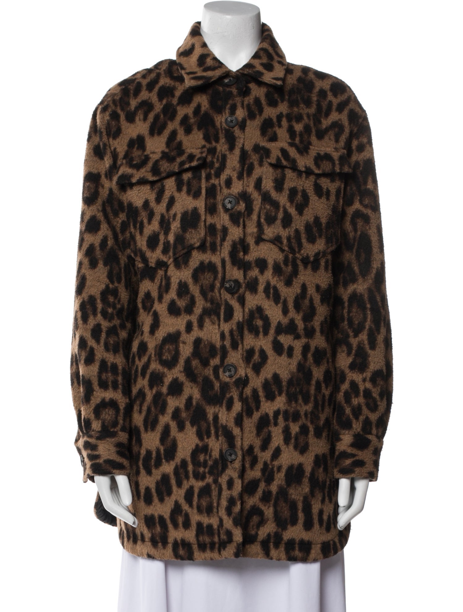 AllSaints Animal Print Coat