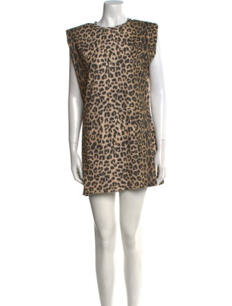 AllSaints Animal Print Mini Dress