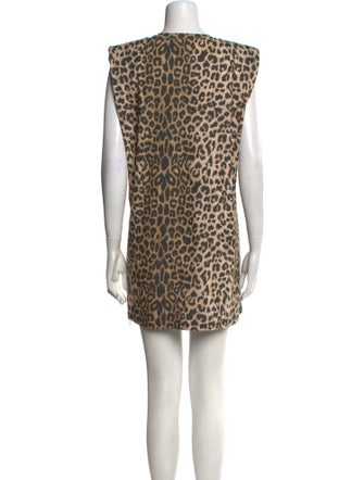 AllSaints Animal Print Mini Dress