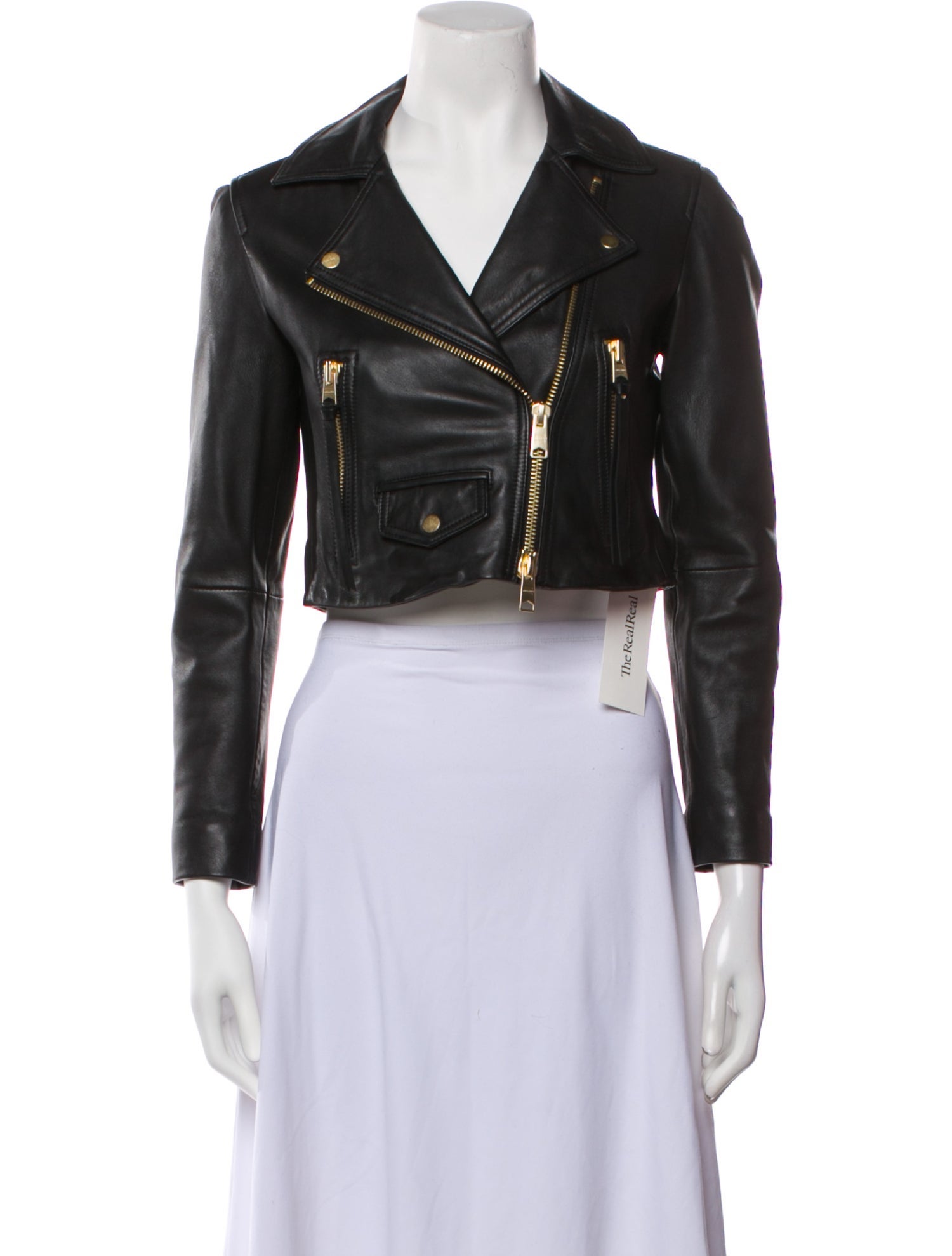 AllSaints Elora Biker Leather Biker Jacket