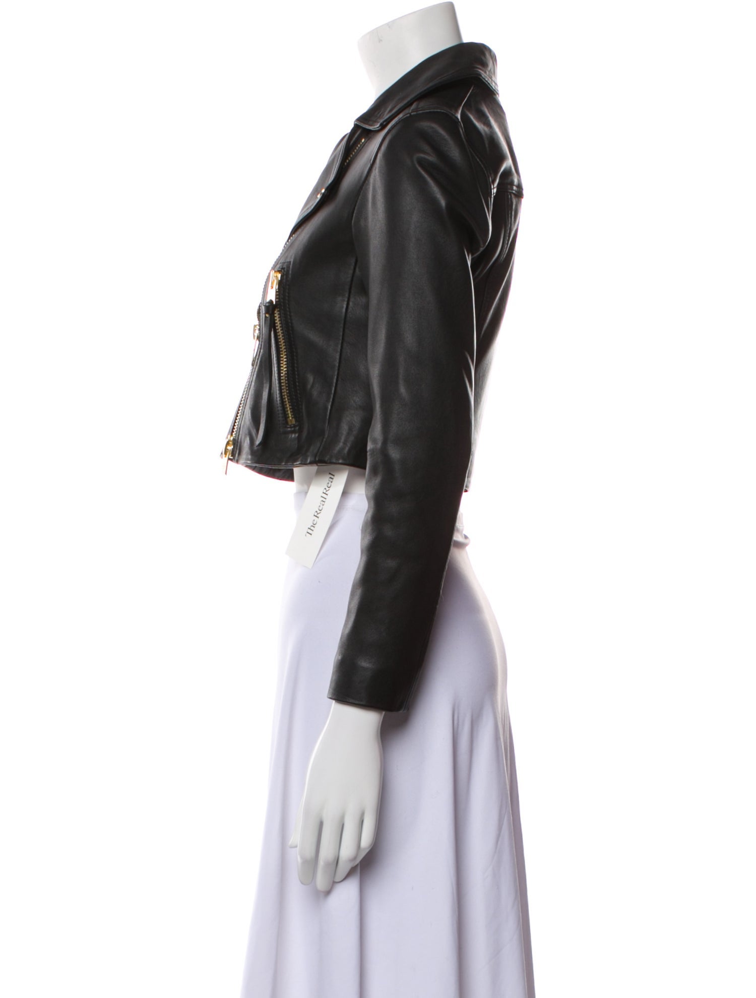 AllSaints Elora Biker Leather Biker Jacket