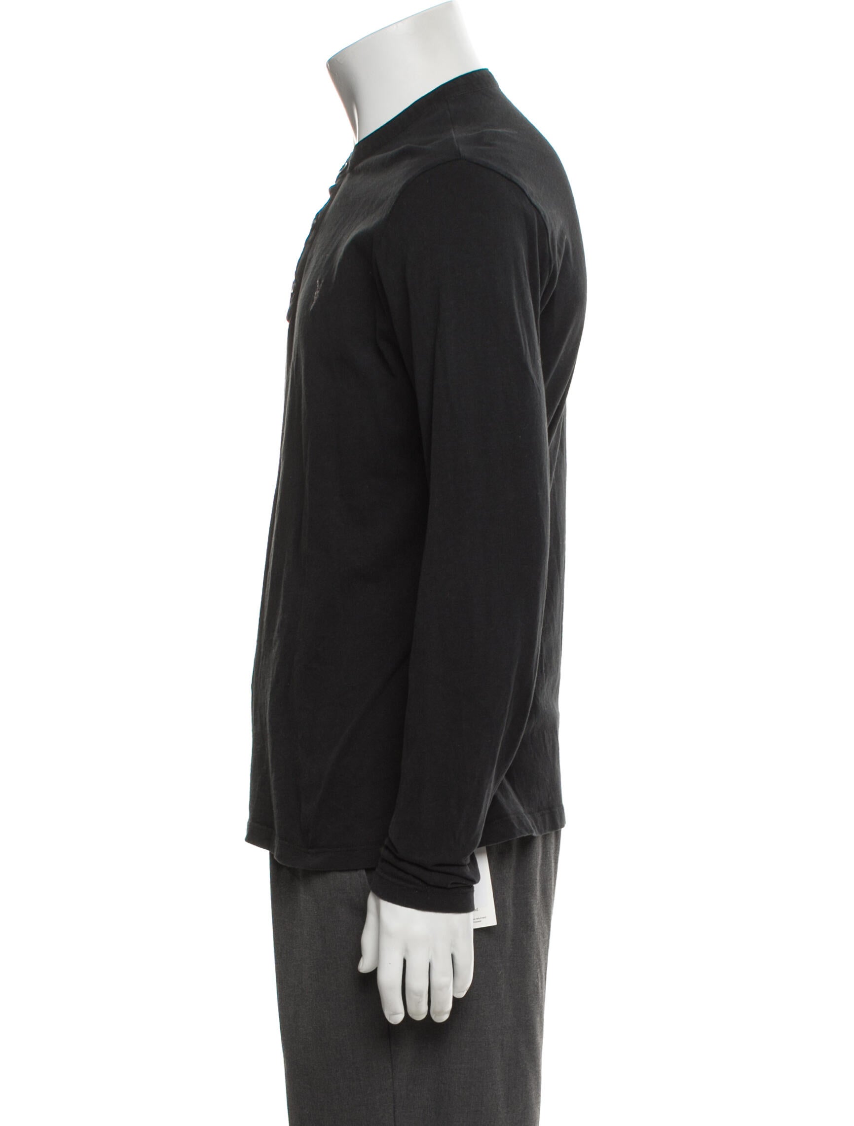 AllSaints Crew Neck Long Sleeve Henley