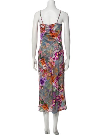 AllSaints Floral Print Long Dress