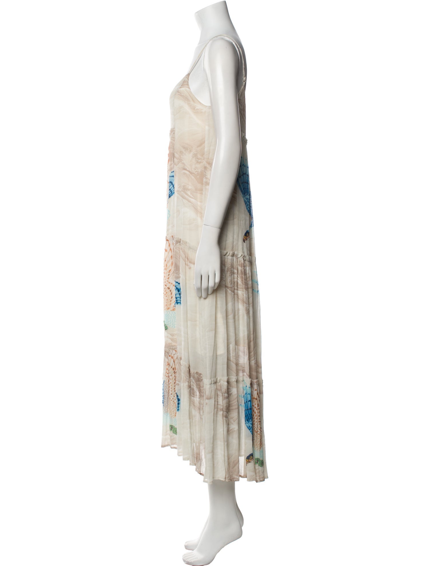 AllSaints Printed Long Dress