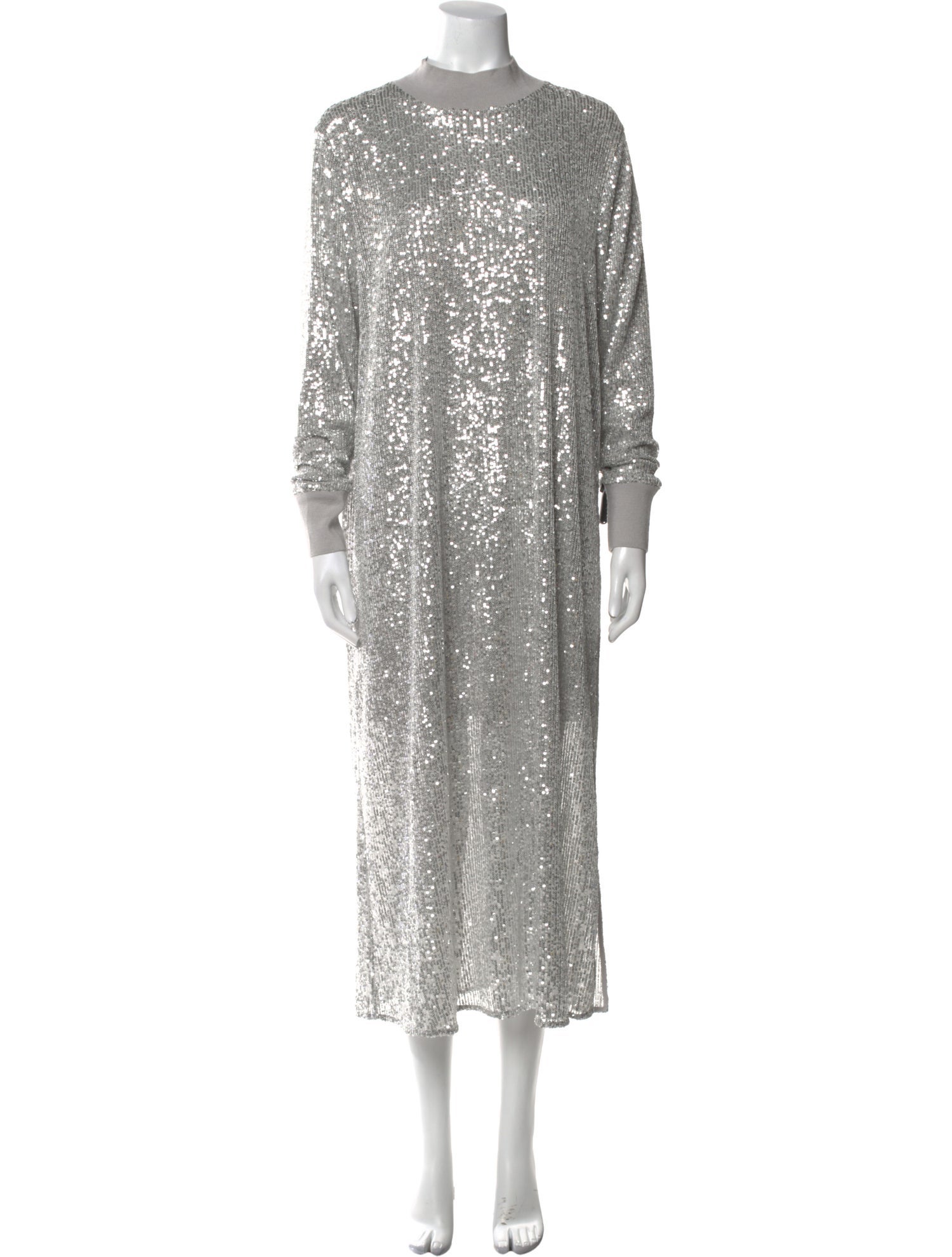 AllSaints Mock Neck Long Dress